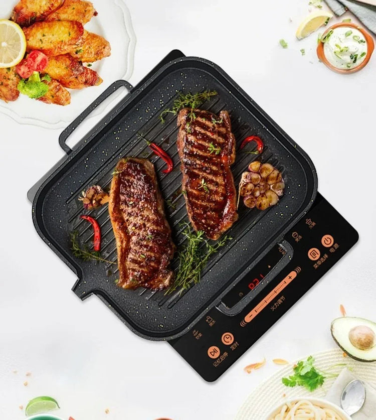 Aluminum Frying Pan Non-stick Barbecue Pan