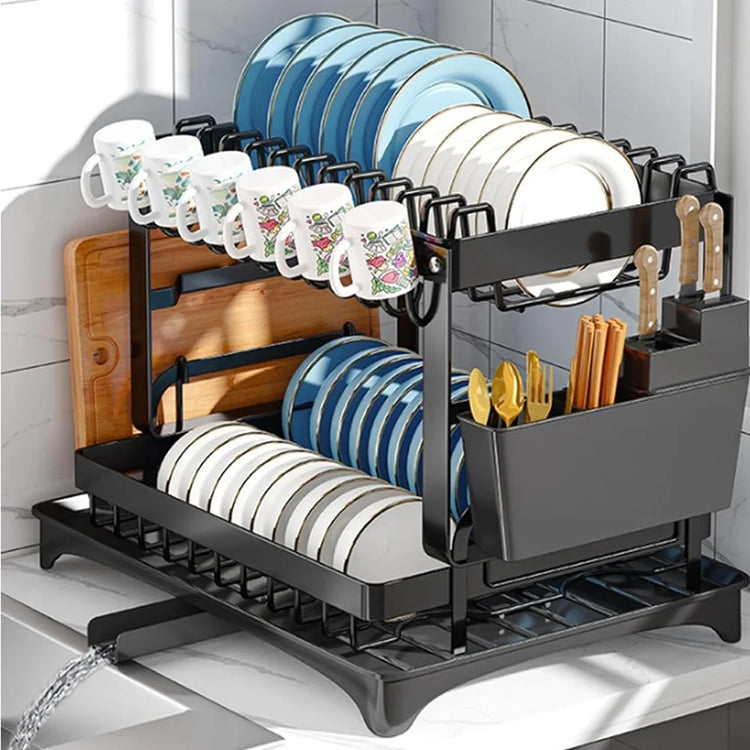 2 Tier Dish drying Rack Dish Drainer Drying Rack