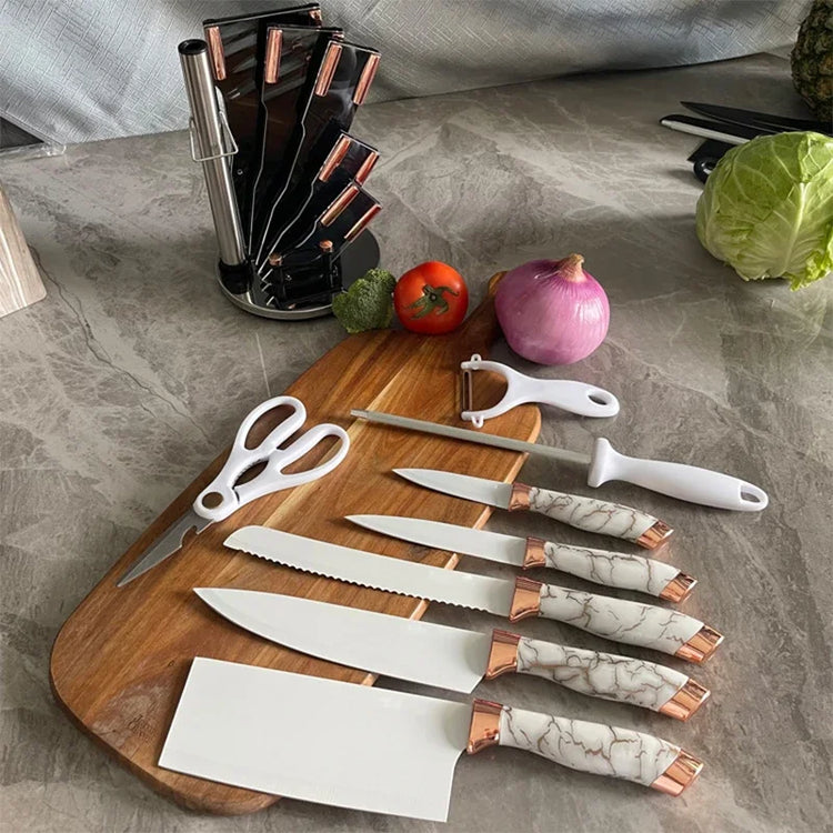 9pcs Kitchen Knife Scissors