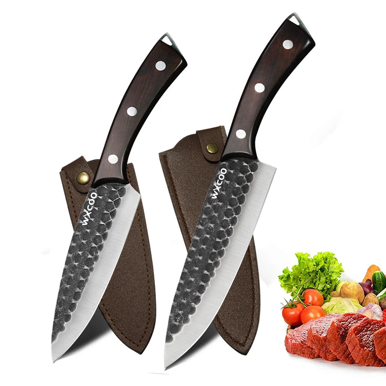 Professional Kitchen Knife Set Hand-forged Butcher Knives 5Cr15MoV Steel Fish Killing Knife Sharp Meat Cutting Chef Knife