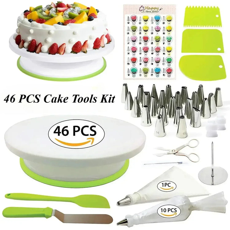 46pcs Green Cake Decorating Tools Set