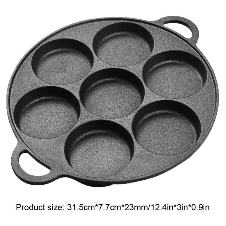 7-3 Hole Non-Stick Kitchen Cooking Ham Pan