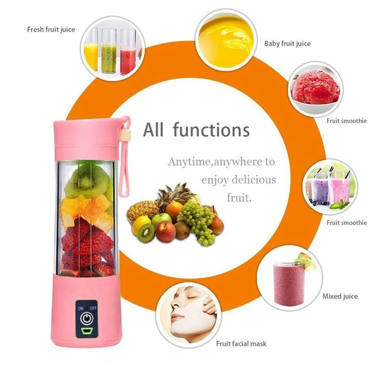 Portable Mini Electric Juicer USB Charging Smoothie Milkshake Maker Automatic Fresh Squeezer Fruit Orange Lemon Kitchen Blender