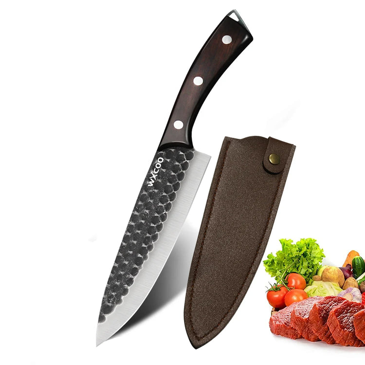 Professional Kitchen Knife Set Hand-forged Butcher Knives 5Cr15MoV Steel Fish Killing Knife Sharp Meat Cutting Chef Knife