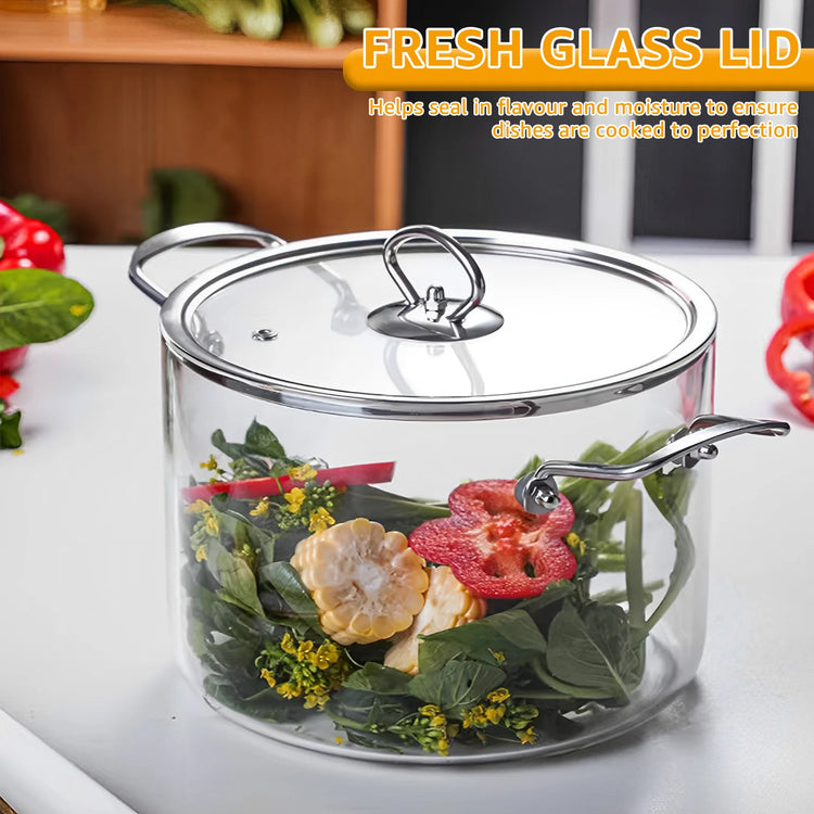 2.5/3.5L Glass Saucepan Clear Cooking Pot