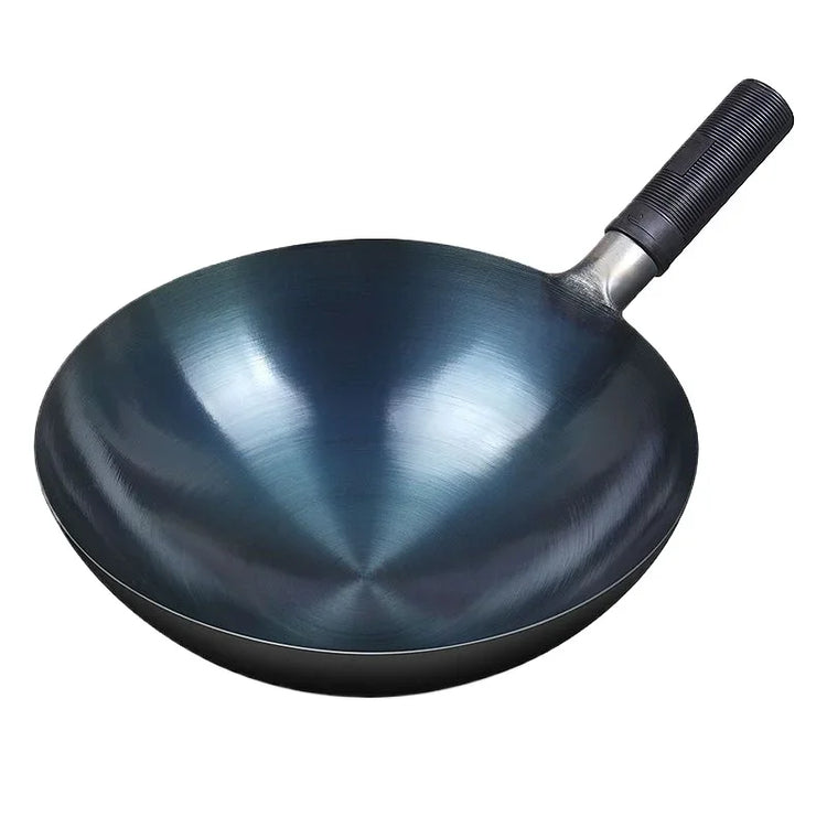 32/34cm Seasoning Blue Iron Wok Nonstick