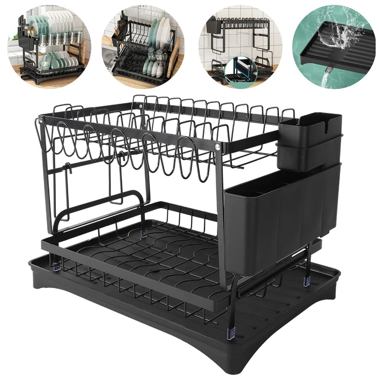 2 Tier Dish drying Rack Dish Drainer Drying Rack