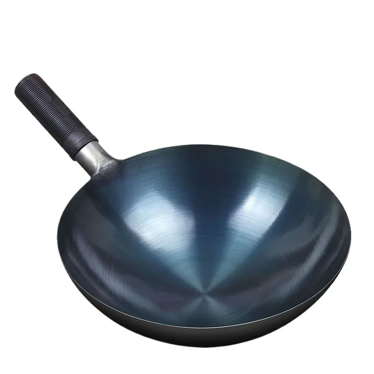 32/34cm Seasoning Blue Iron Wok Nonstick