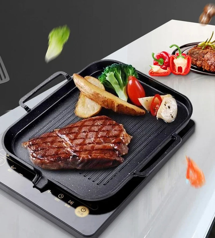 Aluminum Frying Pan Non-stick Barbecue Pan