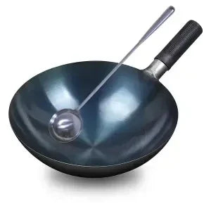 32/34cm Seasoning Blue Iron Wok Nonstick