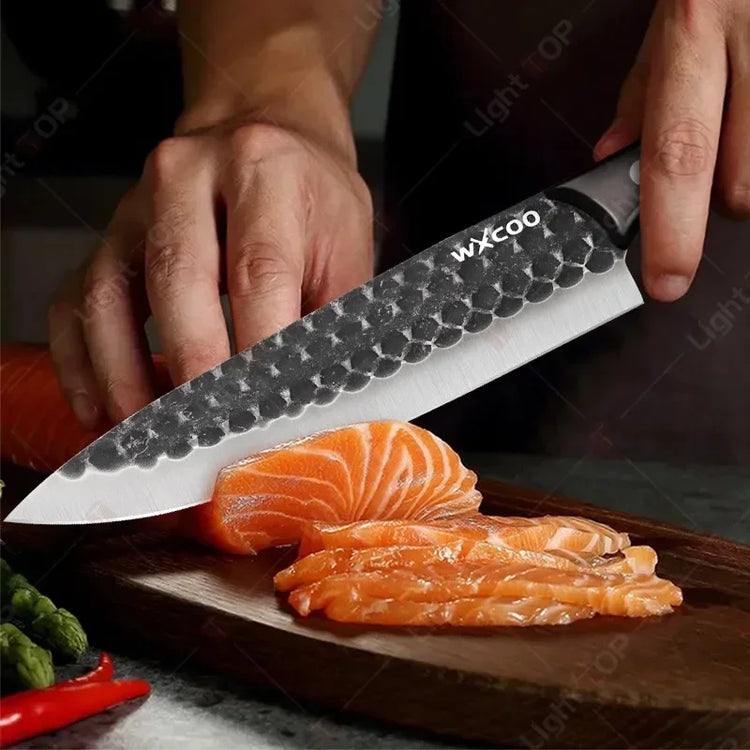 Professional Kitchen Knife Set Hand-forged Butcher Knives 5Cr15MoV Steel Fish Killing Knife Sharp Meat Cutting Chef Knife