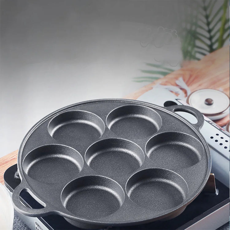 7-3 Hole Non-Stick Kitchen Cooking Ham Pan