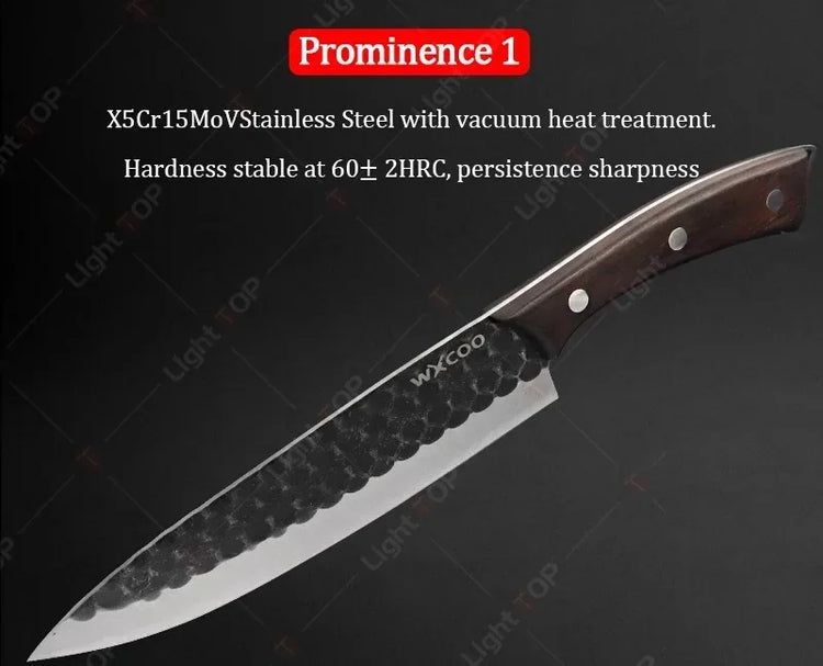 Professional Kitchen Knife Set Hand-forged Butcher Knives 5Cr15MoV Steel Fish Killing Knife Sharp Meat Cutting Chef Knife