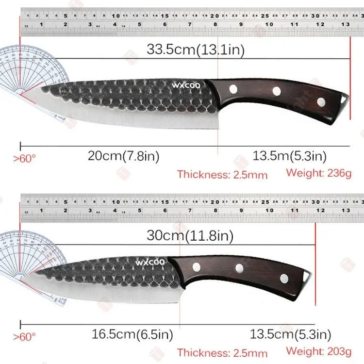 Professional Kitchen Knife Set Hand-forged Butcher Knives 5Cr15MoV Steel Fish Killing Knife Sharp Meat Cutting Chef Knife