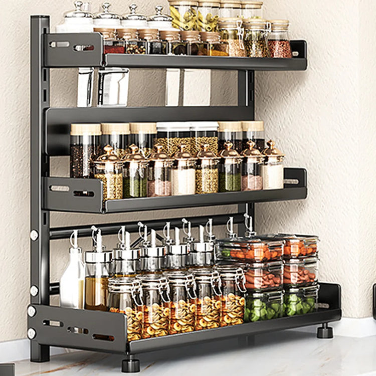 [UK Stock] Kitchen Shelves Kitchen Storage Rack Jar Organization Cupboard Seasoning Storage Rack Kitchen Accessories