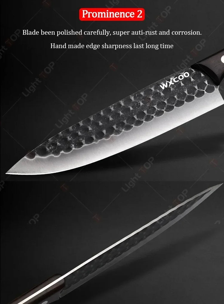 Professional Kitchen Knife Set Hand-forged Butcher Knives 5Cr15MoV Steel Fish Killing Knife Sharp Meat Cutting Chef Knife